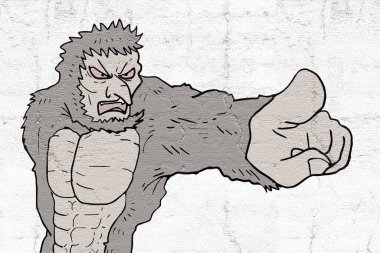 Tehlike canavarını güzel çizmişsin.