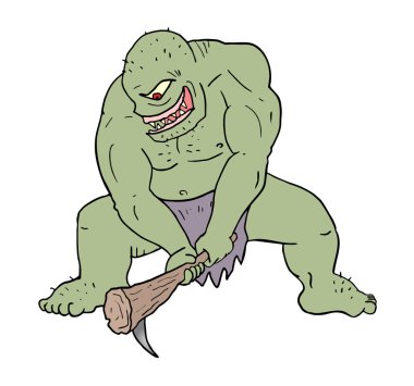 Güçlü dev çiziminin güzel bir görüntüsü.