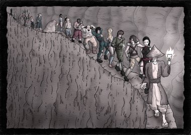 Hayali çizgi roman illüstrasyonunun güzel bir resmi