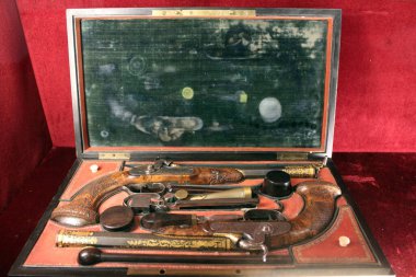 Vintage silahın güzel bir görüntüsü.