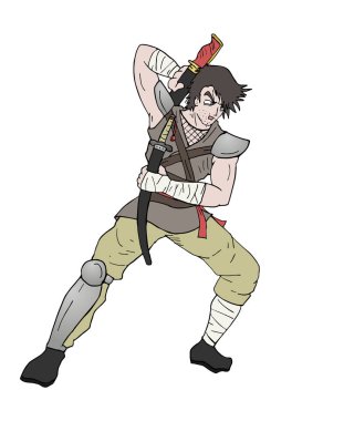 Cesur savaşçı çiziminin tasarımı