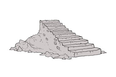 Kırık eski merdivenlerin tasarımı