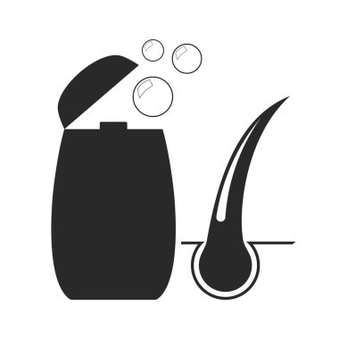 Şampuan şişesi ve saç tasarımı