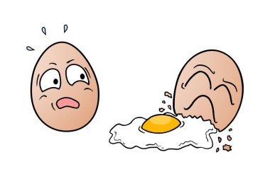 Kırık yumurtalı komik sahne tasarımı