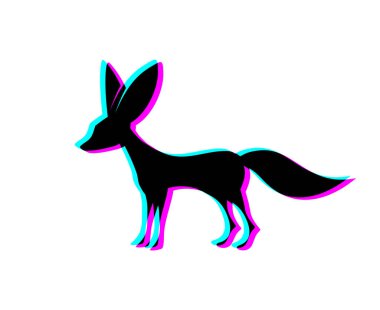 Fennec düz illüstrasyonun yaratıcı tasarımı