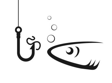 Balıkçılık sembolünün yaratıcı tasarımı