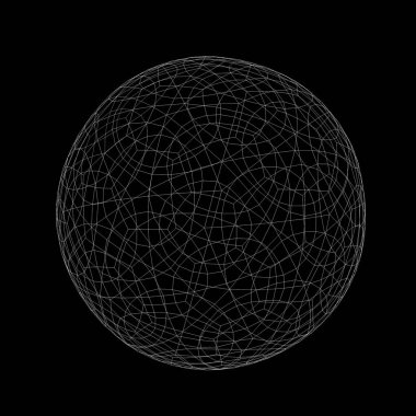 Render çizgileri küresinin güzel görüntüsü