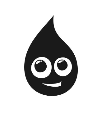Komik kara yağ damlasının yaratıcı tasarımı