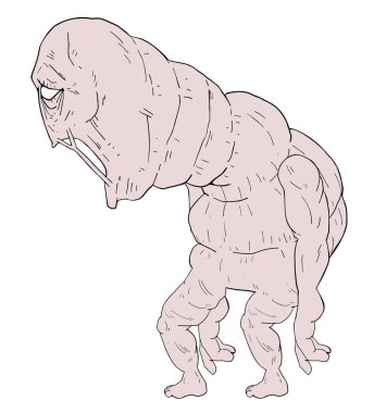 Çirkin canavarın yaratıcı tasarımı.