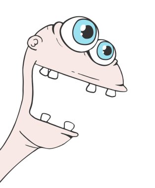 Çirkin yüz çiziminin güzel bir resmi.