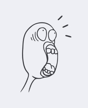 Çılgın omg ifadesinin güzel bir görüntüsü