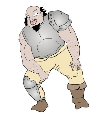 Zırhlı savaşçı adam tasarımı.