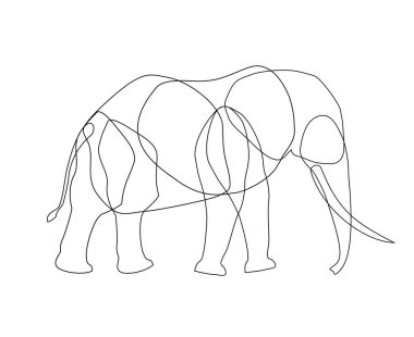 Çizgi fil figürünün yaratıcı tasarımı