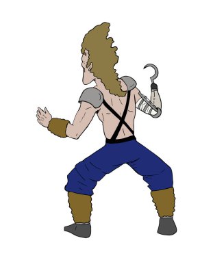 Kancalı komik korsan tasarımı