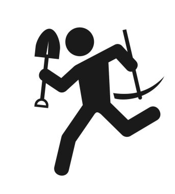 Çalışan insan sembolünün dizaynı