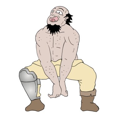 Çirkin adam illüstrasyonunun tasarımı