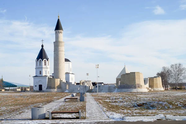 Moschea Bianca Nella Città Bolgar Tatarstan Russia — Foto Stock