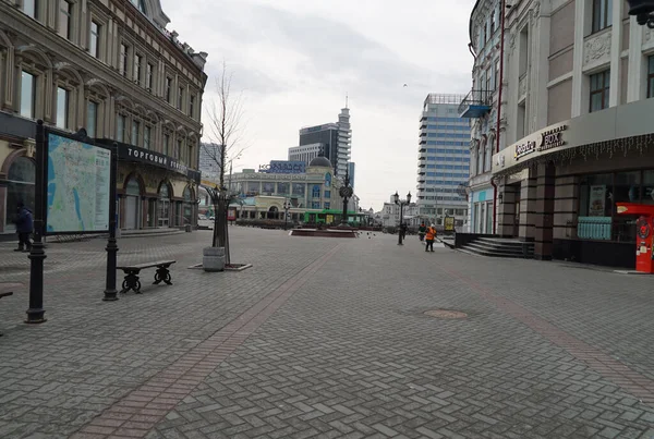 View Kazan Kremlin Bauman Street Photo Taken Clear Summer Evening — Stock Photo, Image