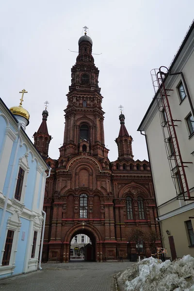 Utsikt Över Kazan Kreml Från Bauman Street Togs Foto Klar — Stockfoto