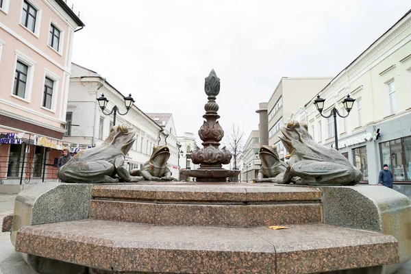 Uitzicht Het Kazan Kremlin Vanaf Bauman Street Foto Genomen Een — Stockfoto