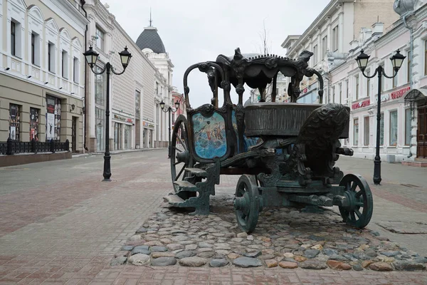 Utsikt Över Kazan Kreml Från Bauman Street Togs Foto Klar — Stockfoto