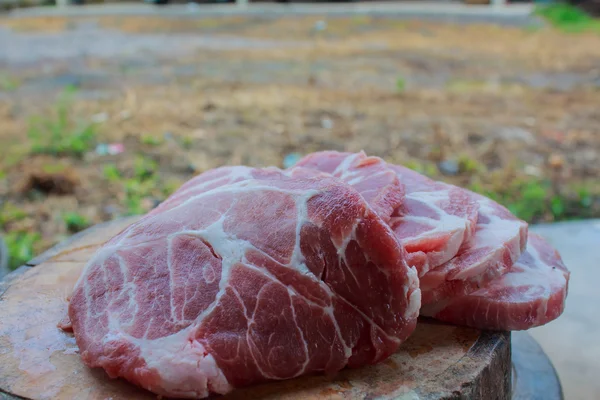 Syrové maso Vepřový steak — Stock fotografie