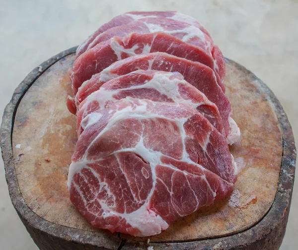 Rohes Schweinefleischsteak — Stockfoto