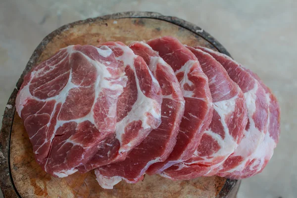Syrové maso Vepřový steak — Stock fotografie
