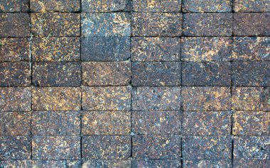 Laterite tuğla duvar doku. Antika Laterite tuğla duvar