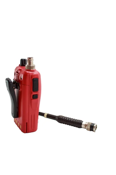 Red radio walkie talkie isolated on white back ground — Stock Photo, Image