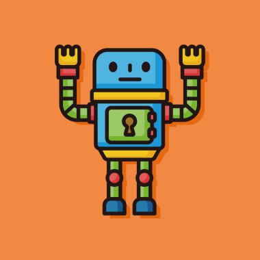 Robot makine vektör simgesi