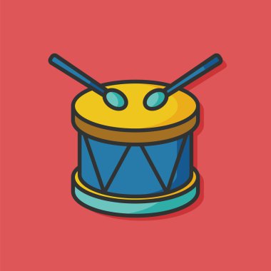 Bas davul vektör simgesi