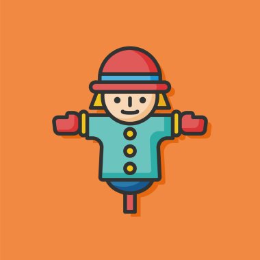 çiftlik korkuluk vektör simgesi