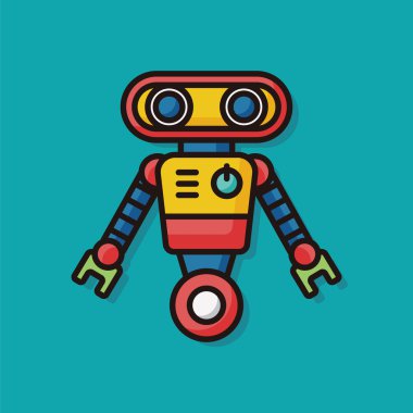 Robot makine vektör simgesi