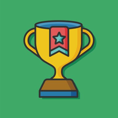 Kupa madalya vektör simgesi