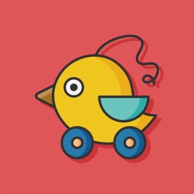 oyuncak kuş vektör simgesi