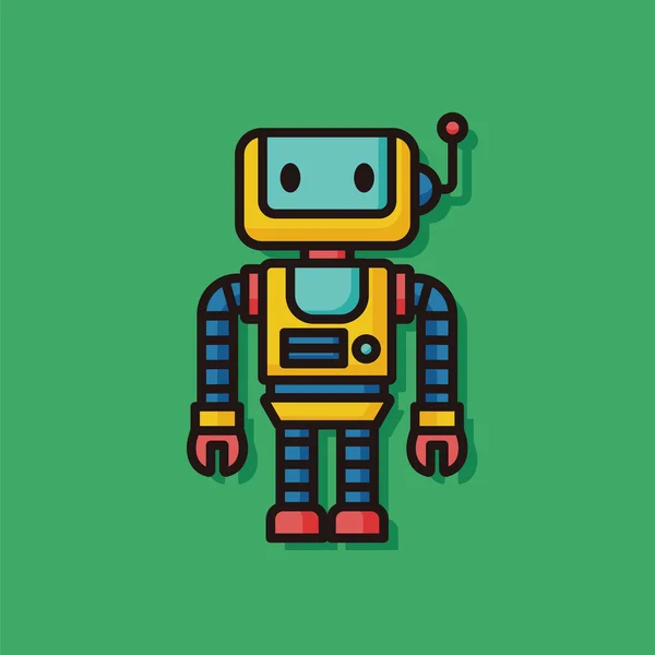 Robot máquina vector icono — Vector de stock