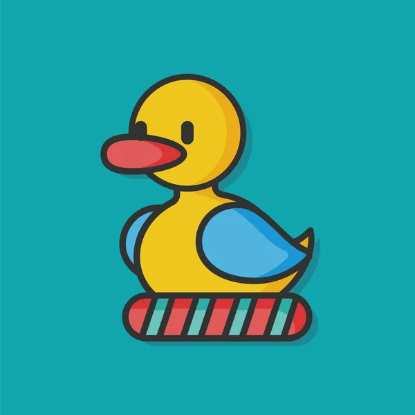 Juguete pato vector icono — Vector de stock