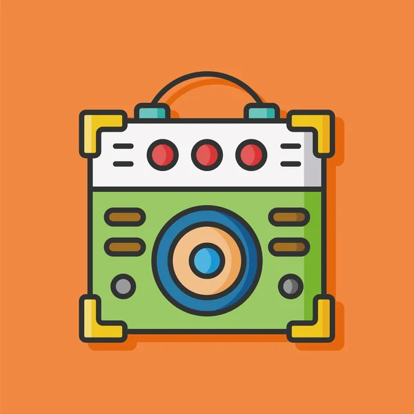 Stereo musical instrument icon — Stock Vector