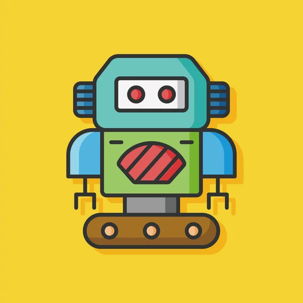 Robot machine vecteur icône — Image vectorielle