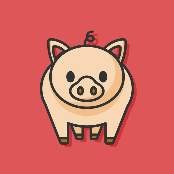 Ícone de vetor de porco animal —  Vetores de Stock