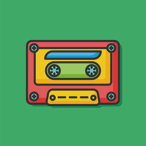 Icono de vector de cinta musical — Vector de stock