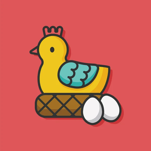 Huevo de gallina vector icono — Vector de stock