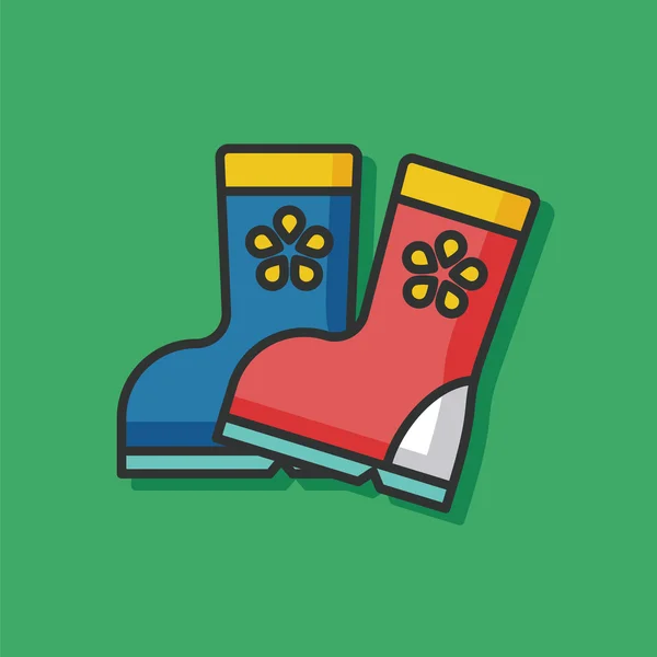 Botas de lluvia vector icono — Vector de stock