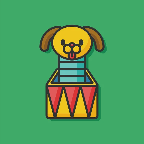 Juguete muñeca perro icono — Vector de stock