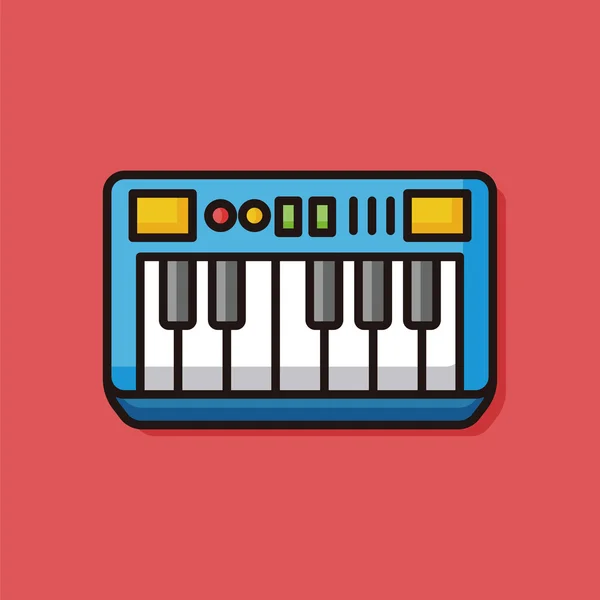 Musical instrument piano icon — Stock Vector