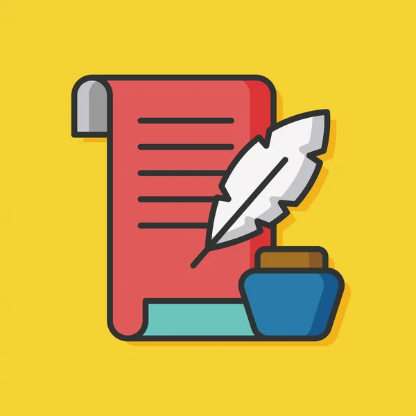 Writing paper vector icon — Stock Vector