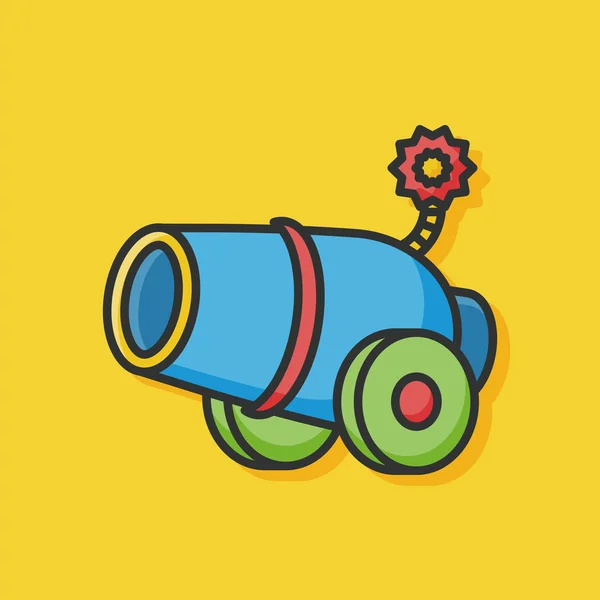 Cannon wapen vector pictogram — Stockvector