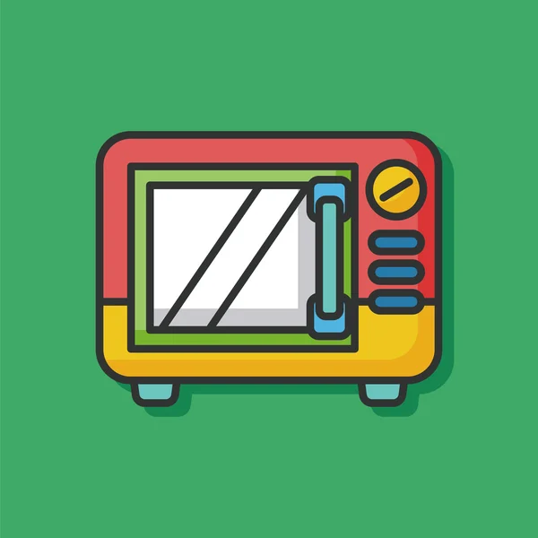 Keukengerei magnetron vector pictogram — Stockvector