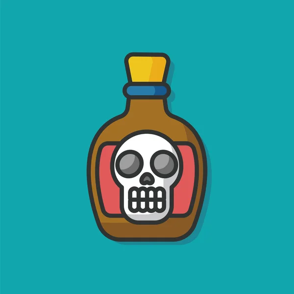 Pirata vino bebida icono — Vector de stock